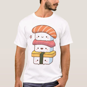 Cute Sushi Trio Stack, Kawaii Japanska Food T Shirt