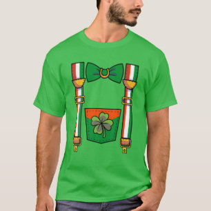 Cute Suspenders Bowtie Grönt Tuxedo St Patricks Da T Shirt