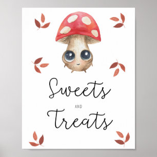 Cute svamp - godis och behandling av babydusch poster