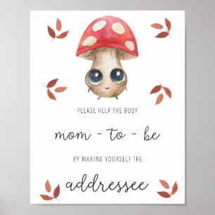 Cute svamp - Hjälp Busy Mamma Adress Poster