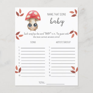 Cute svamp - Namn, sång, babyduschspel