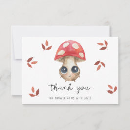 Cute svamp - tack för babyduschen kort