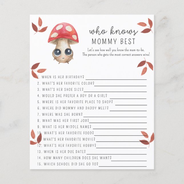 Cute svamp - Vem vet vad mamman är (Framsida)