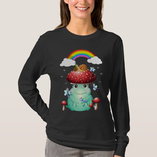Cute Svampar Frog och Snigel T Shirt (Framsida)