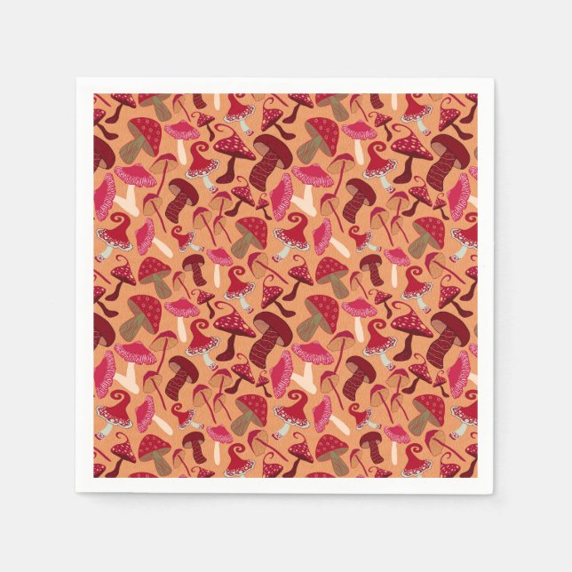 Cute Svampar Pappersservett (Framsidan)