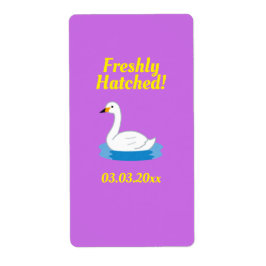 Cute Svan Theme Girl Baby Shower Fraktsedel