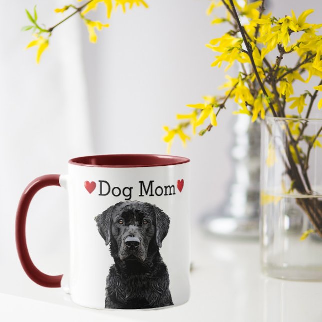 Cute Svart lab Heart Hund Puppy Mugg (Skapare uppladdad)