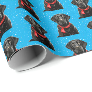 Cute Svart lab Labrador Retriever Hund jul Presentpapper