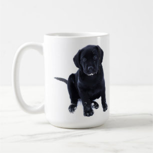 Cute Svart lab Labrador Retriever Hund Kaffemugg