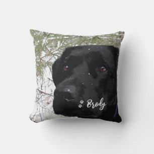 Cute Svart lab Labrador Retriever Hund Kudde