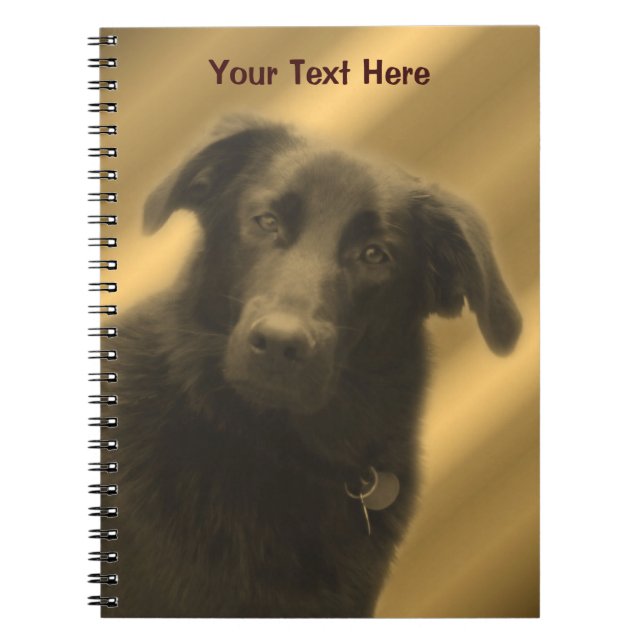 Cute Svart lab Mix-Hund Anteckningsbok (Framsidan)