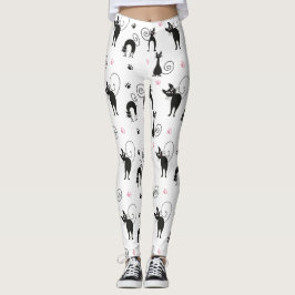 Cute svarta katter-balkar leggings