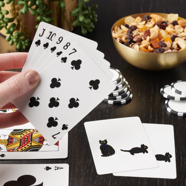 Cute Svarta katter Casinokort (På plats)