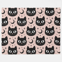 Cute Svarta katter & Celestial Halloween