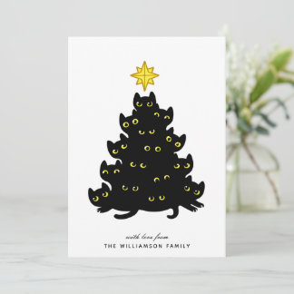 Cute Svarta katter God jul Card Julkort