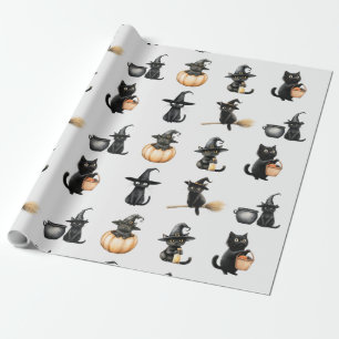 Cute Svarta katter Halloween Presentpapper