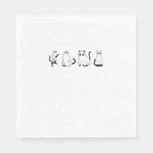 Cute Svarta katter i Ghost Costume Women och Manar Pappersservett