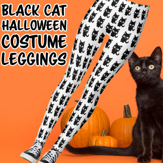 Cute Svarta katter Kattunge Halloween Costume Leggings