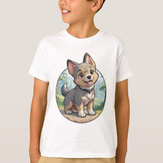 Cute Swedish Vallhund Tecknad hund Shirt T