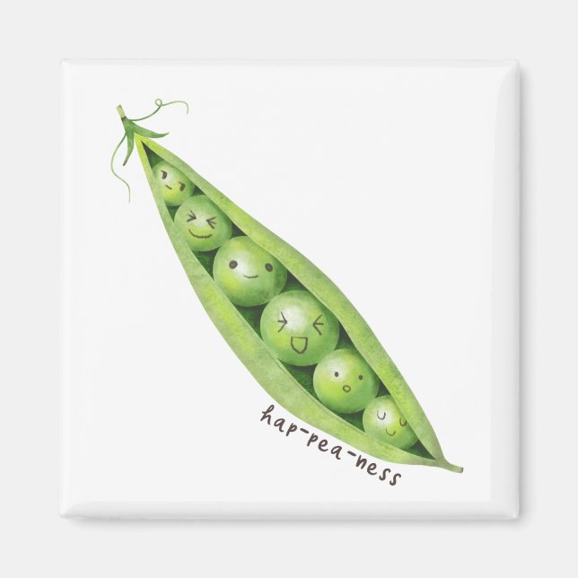 Cute Sweet äras in a Pod Illustration Magnet (Framsidan)