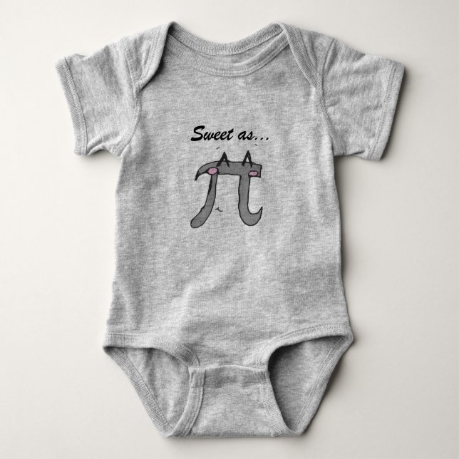 Cute Sweet as Pi Tee Shirt (Framsida)