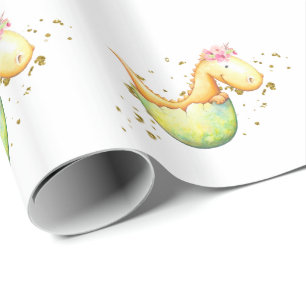 *~* Cute Sweet Baby Dragon Dinosaurs Presentpapper
