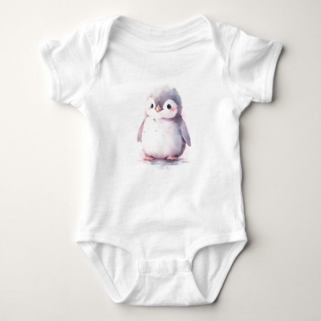 Cute Sweet Baby Penquins, Zoo Animals T Shirt (Framsida)