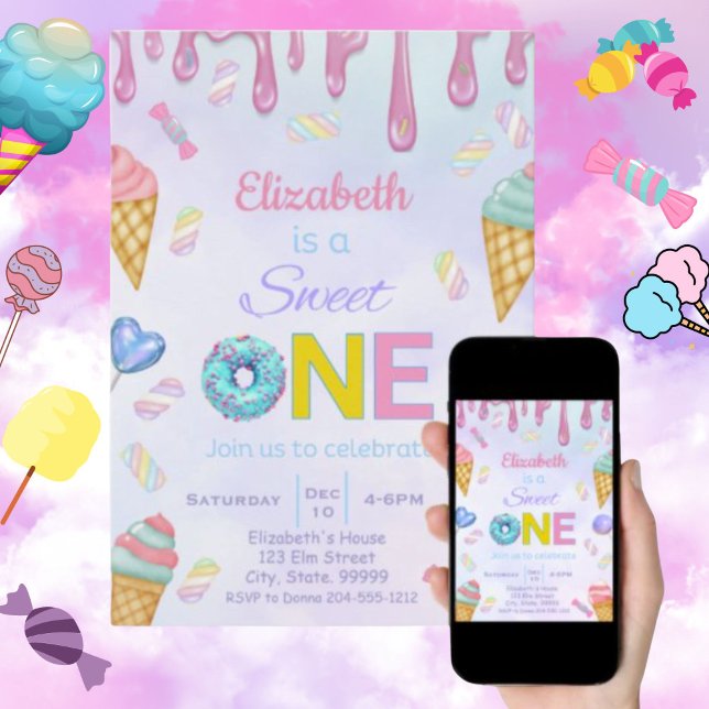 Cute Sweet en Birthday Call for Girl Inbjudningar (Skapare uppladdad)