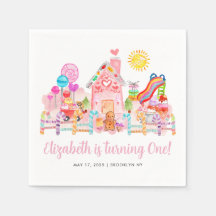 Cute Sweet Firande Candyland Barns födelsedag