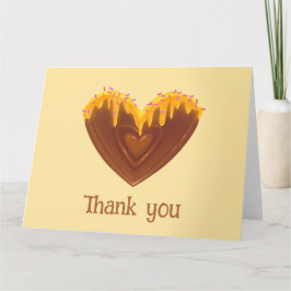 Cute Sweet Folded Thank You Card Tack Kort