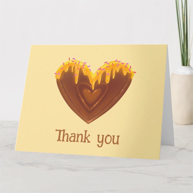 Cute Sweet Folded Thank You Card Tack Kort (Framsida)