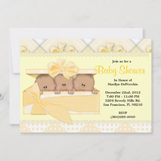 CUTE Sweet Gult Baby Shower Inbjudningar