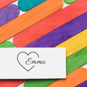 Cute Sweet Heart Girl Personlig Namn Självfärgande Stämpel