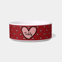 Cute Sweet Heart Mönster Pet Supplies Matande Bowl