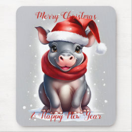 Cute Sweet Hippopotamus Santa Hat - nyår Musmatta