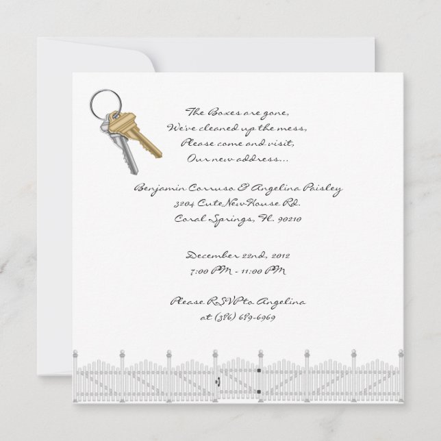 CUTE Sweet House Warming Party Inbjudan (Framsida)