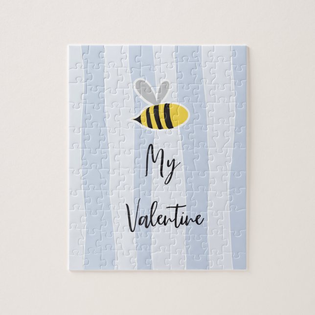 Cute Sweet Loely Tecknad Bee mina Valentine-gåvor Pussel (Vertikal)