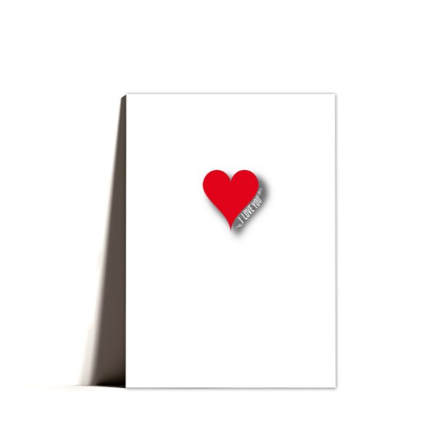 Cute Sweet Minimal Heart Valentine Card Helgkort (Skapare uppladdad)