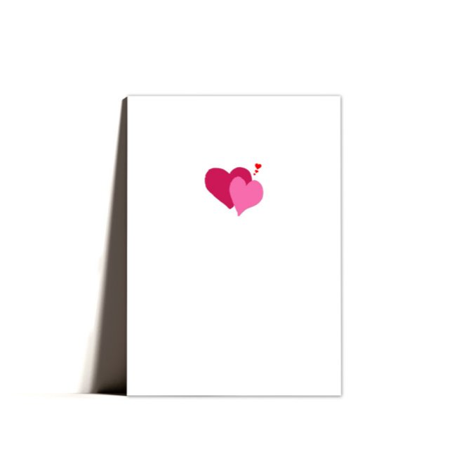 Cute Sweet Minimal Hearts Valentine's Card Helgkort (Skapare uppladdad)