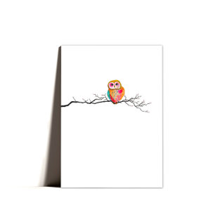 Cute Sweet Minimal Uggla Valentine-kort Helgkort