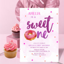 Cute Sweet one donut girl 1st födelseår