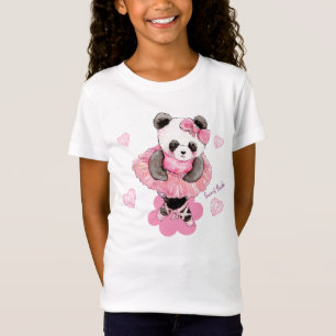 Cute Sweet Panda-pall med vackra Rosor T Shirt