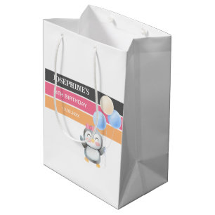 Cute Sweet Penguin Balloon Girl Birthday