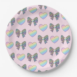  cute sweet rainbow hearts pastel gradient pattern
