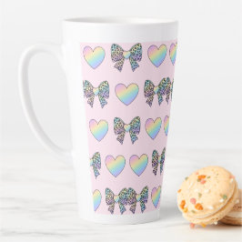  cute sweet rainbow hearts pastel gradient pattern