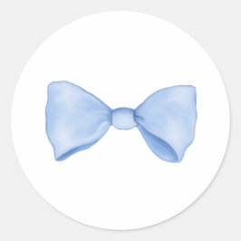 Cute Sweet Simple Baby blue Bow Runt Klistermärke