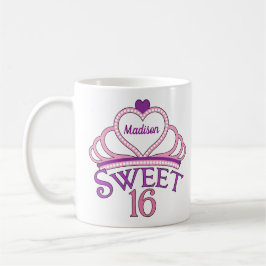 Cute Sweet sixteen Birthday Girl Rosa 16 Monogram Kaffemugg
