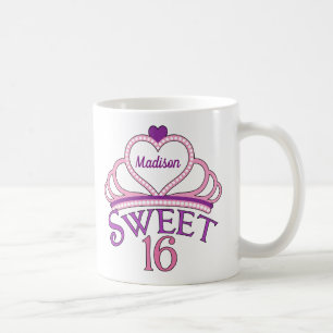 Cute Sweet sixteen Birthday Girl Rosa 16 Monogram Kaffemugg