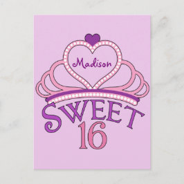 Cute Sweet sixteen Födelsedagsfest inbjudan