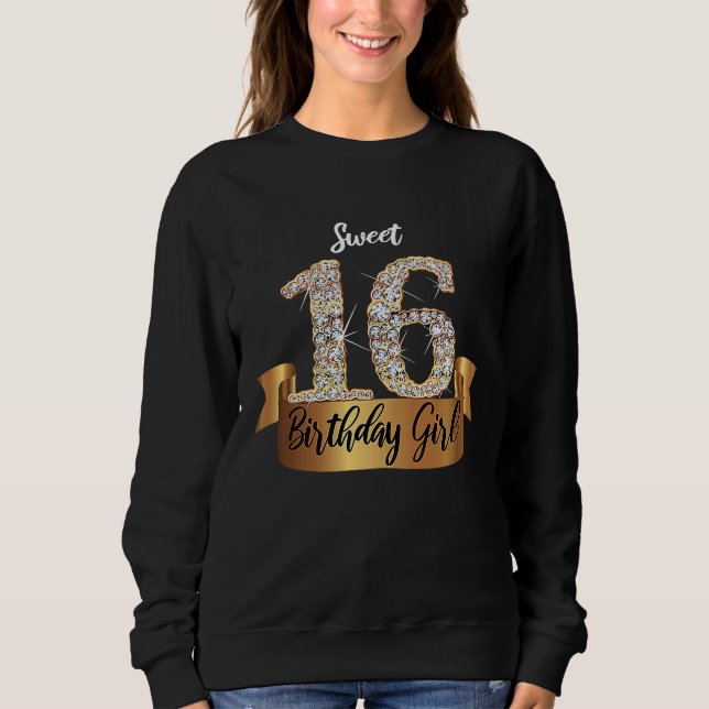 Cute Sweet Sixteen party outfit in black and yello T Shirt (Framsida)